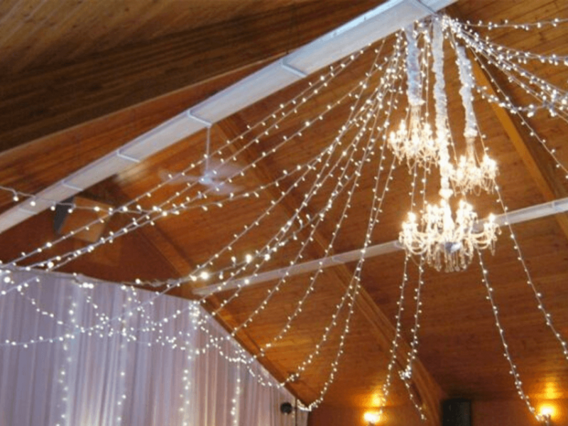 Wedding Lights - Warm White Berry Lights in Ceiling