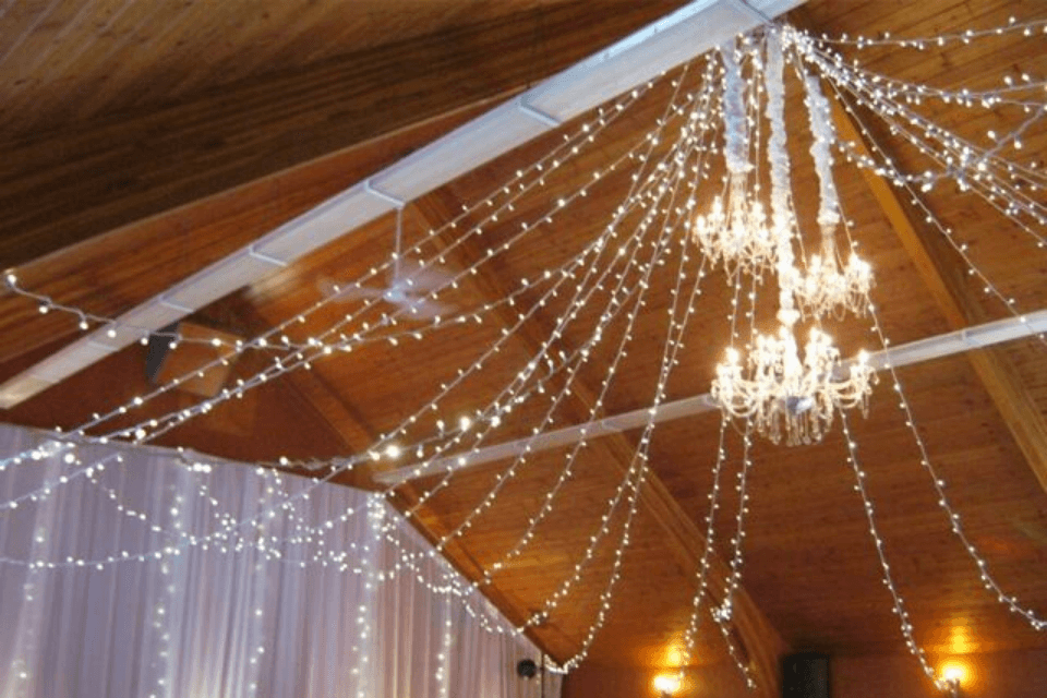 Wedding Lights - Warm White Berry Lights in Ceiling
